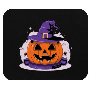 Discover Witchy Jack-O'-Lantern Mouse Pads