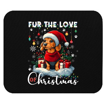 Discover Dachshund Christmas Tree Lights Decorations Dog Mouse Pads