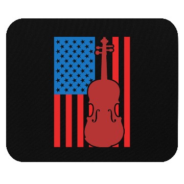 Discover Violin USA Flag Mouse Pads