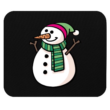 Discover Snowman Design for Winter Apparel Mouse Pads
