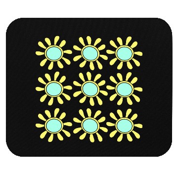 Discover Many Small Sunflowers Sun Flowers Nature Pattern Mouse Pads