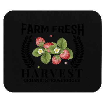 Discover Farm Fresh Harvest, Strawberries Harvest Design Mouse Pads