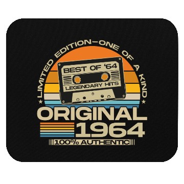 Discover Vintage 1964 Retro 60th Birthday Gift Mouse Pads