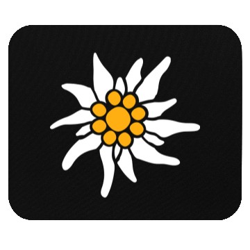 Discover White Alps Edelweiss Flower Mountain Hiking Flower Mouse Pads