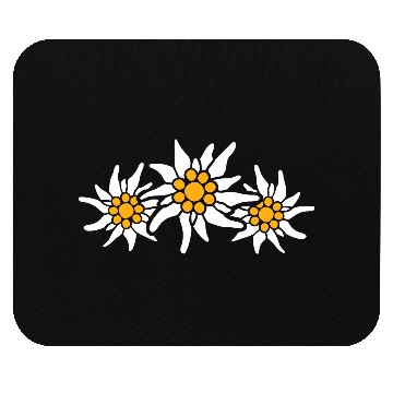 Discover White Alps Edelweiss Flower Mountain Hiking Flower Mouse Pads