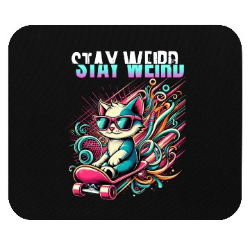 Discover Stay weird Mouse Pads