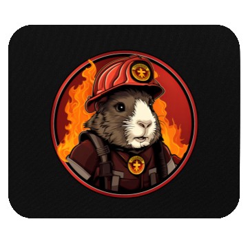 Discover Firefighter guinea pig Mouse Pads