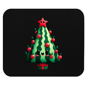 Discover Christmas tree watermelon design Mouse Pads