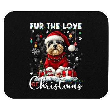 Discover Shih Tzu Christmas Tree Lights Decorations Dog Mouse Pads