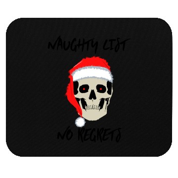 Discover Naughty List No Regrets Santa Skull Mouse Pads