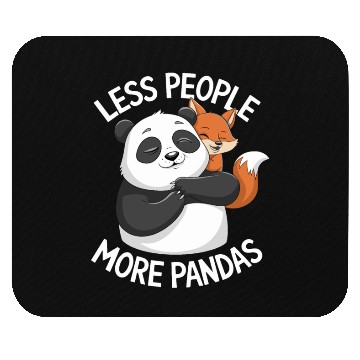 Discover Less People More Pandas Cute Animal Hug Mouse Pads