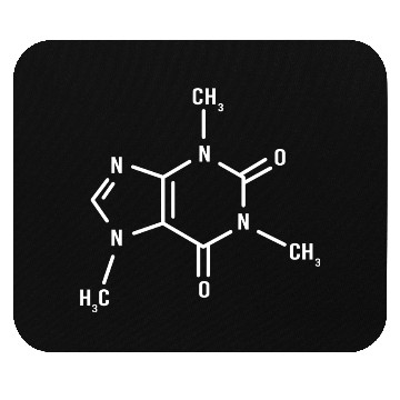 Discover Funny Organic Chemistry Caffeine Molecule Mouse Pads