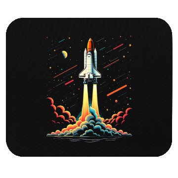Discover Rocket Start In Space Mouse Pads