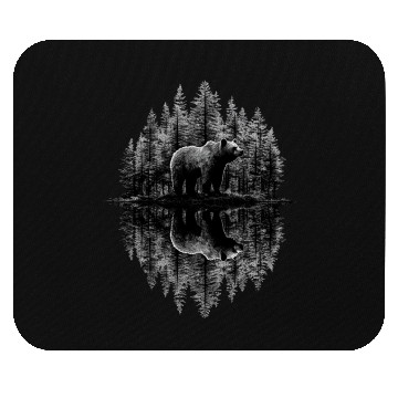 Discover Bear Forest Reflection Mouse Pads