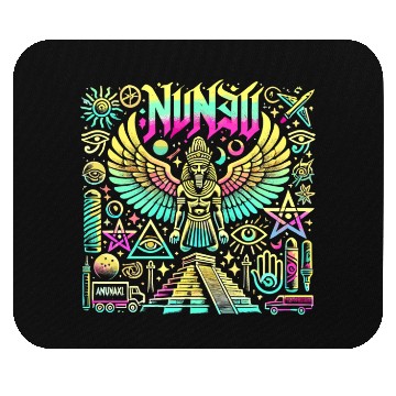 Discover Anunakiz Celestial Enki Guardian Mouse Pads
