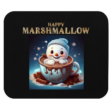 Discover Happy Marshmallow: A Winter Hug in a Mug Mouse Pads