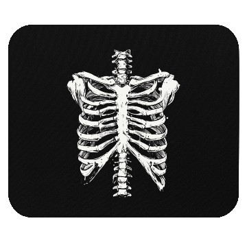 Discover skeleton rib cage spooky halloween Mouse Pads