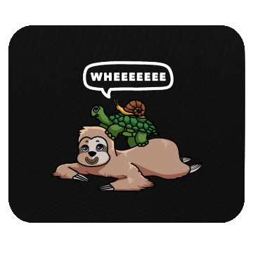 Discover Slothy Napping Wheeeeeee Chilling Sloth Mouse Pads