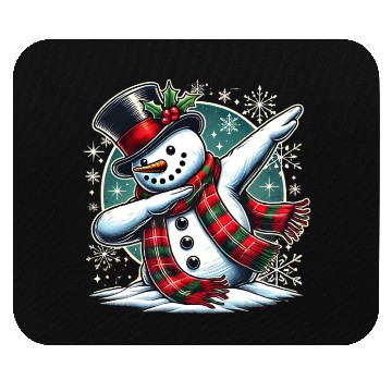 Discover Festive Dabbing Snowman for Holiday Fun Mouse Pads