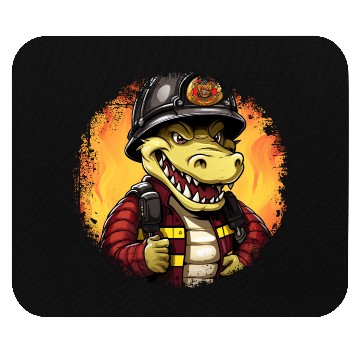 Discover Fireman crocodile Mouse Pads
