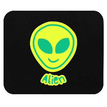 Discover green alien Mouse Pads