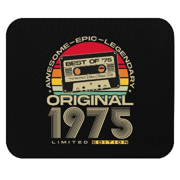 Discover Vintage 1975 born Retro 50th birthday Mouse Pads
