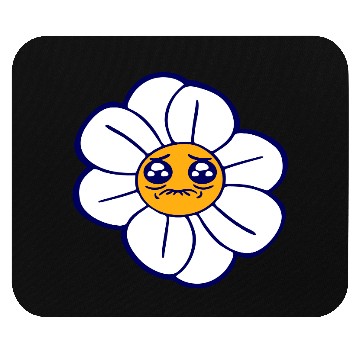 Discover Sweet Flower Sad Face Weeping Spring Summer Crying Mouse Pads