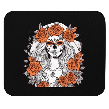 Discover Sugar Skull Rose Queen Mouse Pads