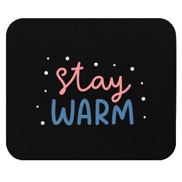 Discover Winter Season Blue and Pink Mouse Pads