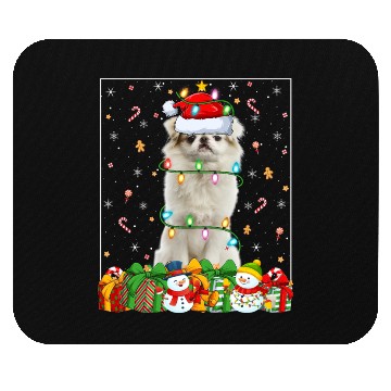 Discover Japanese Chin Dog Christmas Lights Mouse Pads