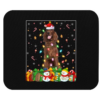 Discover Irish Setter Dog Christmas Lights Mouse Pads