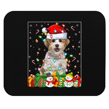 Discover Havanese Dog Christmas Lights Mouse Pads
