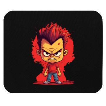 Discover Funny Angry School Boy Mouse Pads