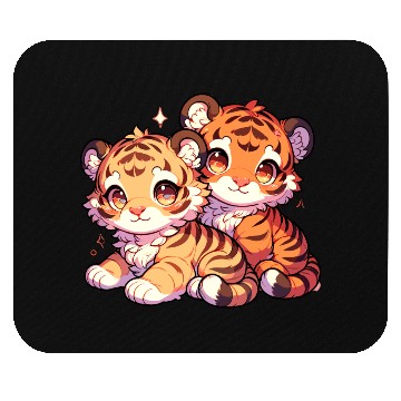 Discover Adorable Baby Tiger Cubs Artwork - Cute and Mouse Pads