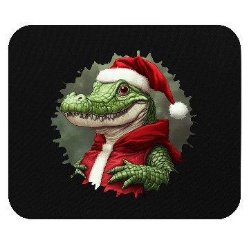 Discover Crocodile Santa Claus Mouse Pads