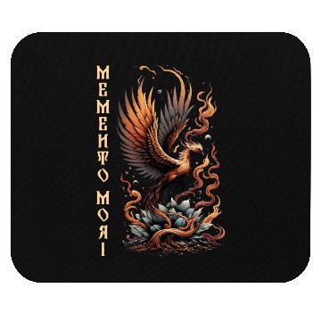 Discover Memento Mori Phoenix Rebirth Fire Art Design Mouse Pads