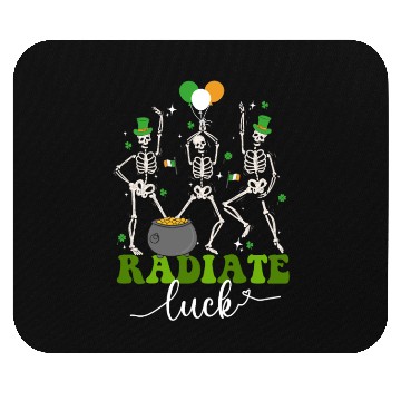 Discover Skeleton Radiate St Patricks day shamrock Mouse Pads