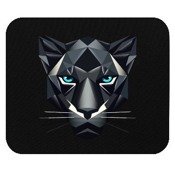 Discover Geometric Black Panther - Power and Elegance Mouse Pads