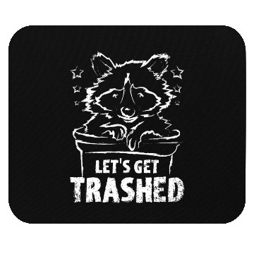 Discover Let's get trashed raccoon Mouse Pads