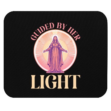 Discover Virgin Mary Guided By Her Light Mouse Pads