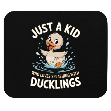Discover Just a Kid Who Loves Splashing with Ducklings Mouse Pads