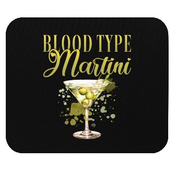Discover Blood Type Martini Cocktail Bartender Mouse Pads
