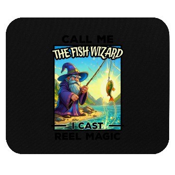 Discover Fantasy Fishing Wizard - Reel Magic Mouse Pads