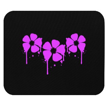 Discover Flowers Pink Graffiti Drop Spray Spring Summer Fun Mouse Pads