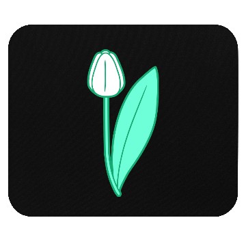 Discover White Tulip Beautiful Flower Pretty Spring Summer Mouse Pads