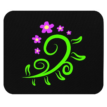 Discover Many Flowers Vine Colorful Decorative Pattern Cool Mouse Pads