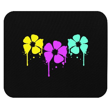 Discover Flowers Colorful Graffiti Drop Spray Spring Summer Mouse Pads
