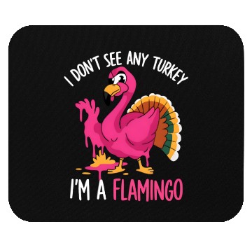 Discover Fun Flamingo Thanksgiving Themes Mouse Pads
