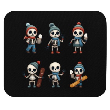 Discover Kawaii Skeleton Winter Collection | Cute Merch Mouse Pads