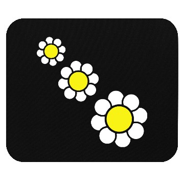 Discover 3 White Daisies Flowers Spring Summer Pretty Mouse Pads